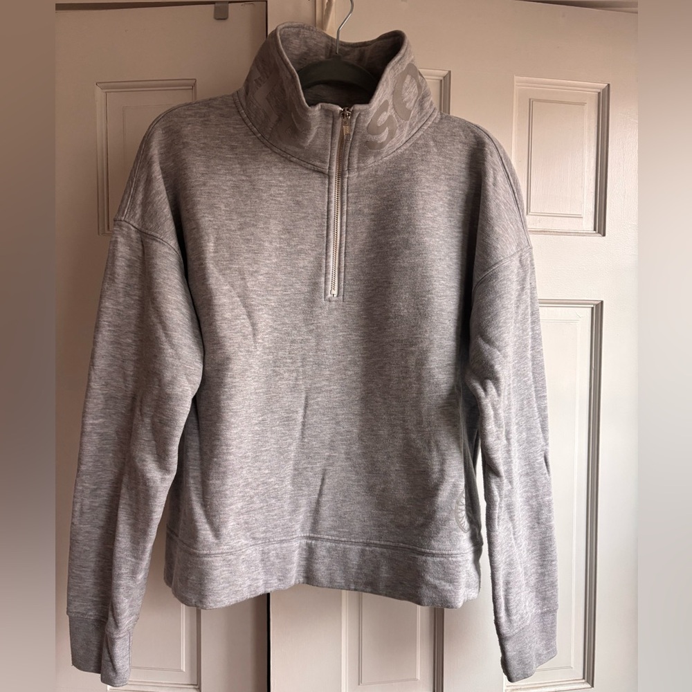 SoulCycle Gray Quarter-Zip Women's Sweatshirt